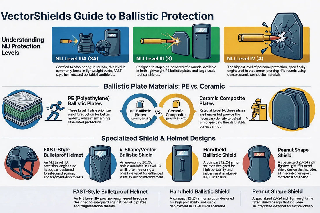 Learn the science behind ballistic gear. Our guide covers NIJ protection levels, ceramic vs. PE plates.