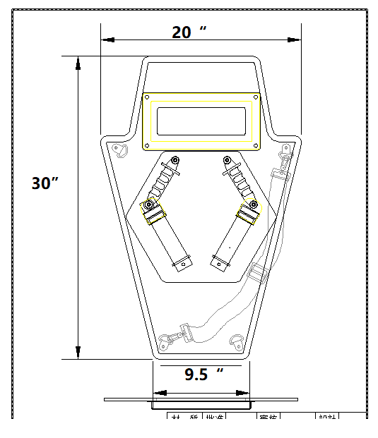 Ballistic Shield V-Shape/Vector Level III with Viewport 20x30 VectorShields