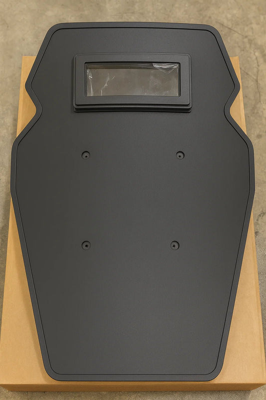 Level III Lightweight Ballistic Shield w/ Viewport – Peanut Shape, Flat (20x30) - VectorShields