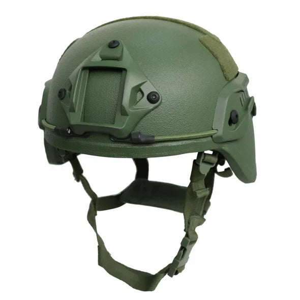 MICH(ACH) style BALLISTIC Tactical Helmet (WITH RAILS) NIJ IIIA Level 3A