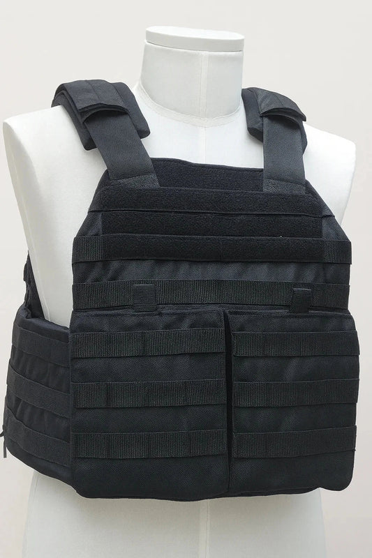 Tactical Plate Carrier Vest w/ Side Pouches – Adjustable Body Armor Carrier - VectorShields