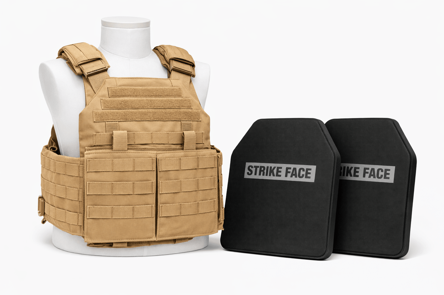 Tactical Plate Carrier Vest with Level III / IV Ballistic Armor Plates Kit - VectorShields