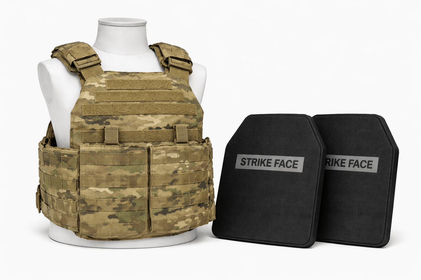Tactical Plate Carrier Vest with Level III / IV Ballistic Armor Plates Kit - VectorShields